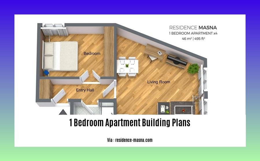 1 bedroom apartment building plans