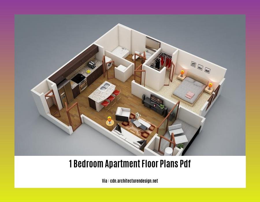 1 bedroom apartment floor plans pdf