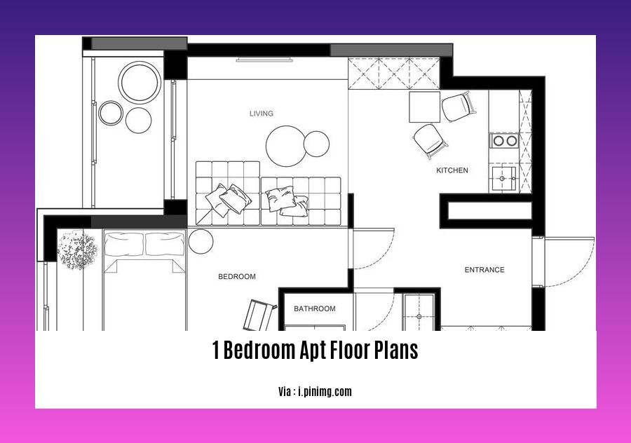 1 bedroom apt floor plans