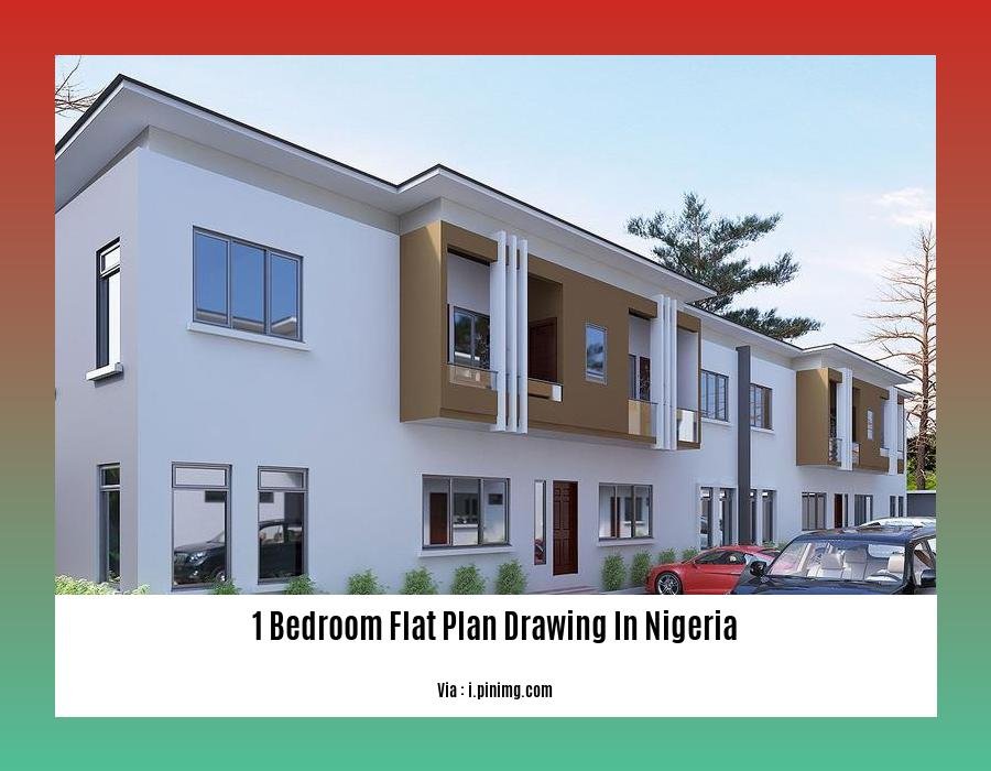 1 bedroom flat plan drawing in nigeria