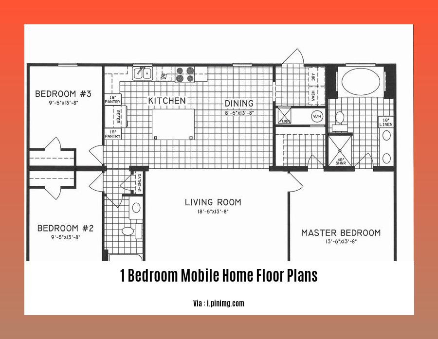 1 bedroom mobile home floor plans