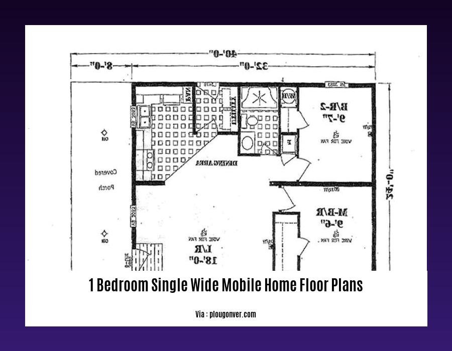 1 bedroom single wide mobile home floor plans