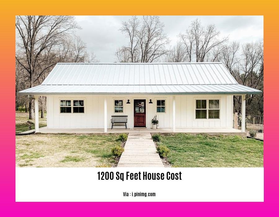 1200 sq feet house cost