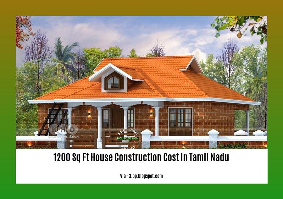 1200 sq ft house construction cost in Tamil Nadu