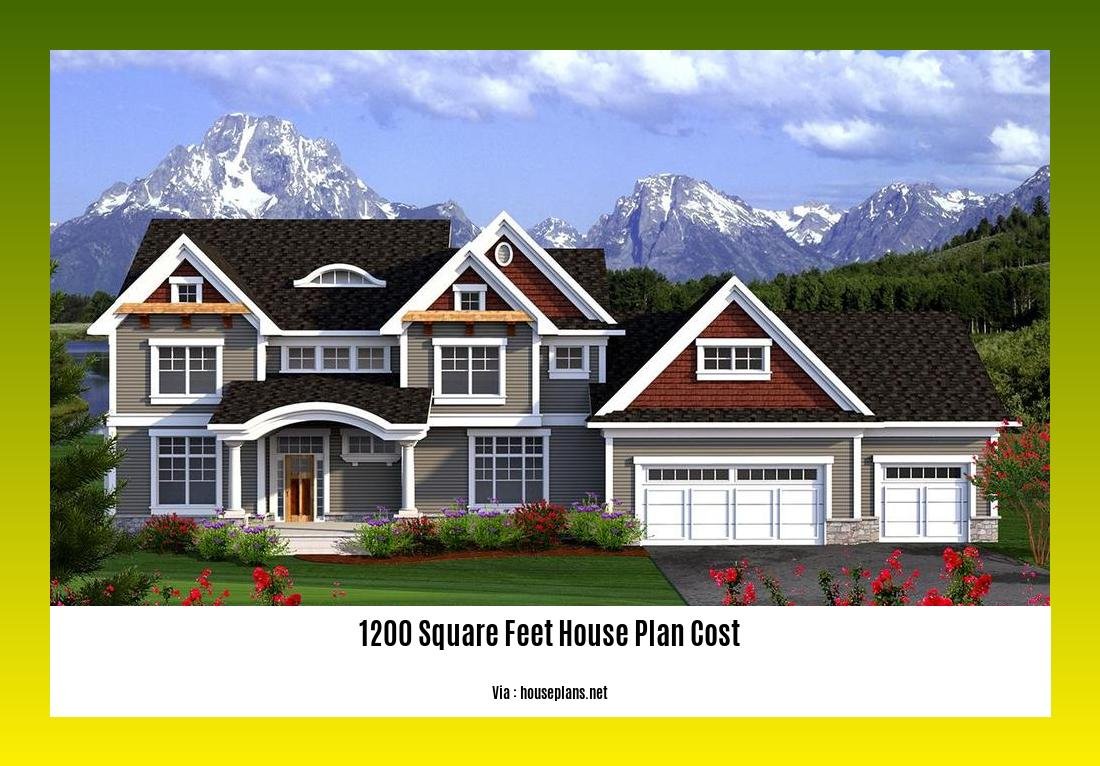 1200 square feet house plan cost