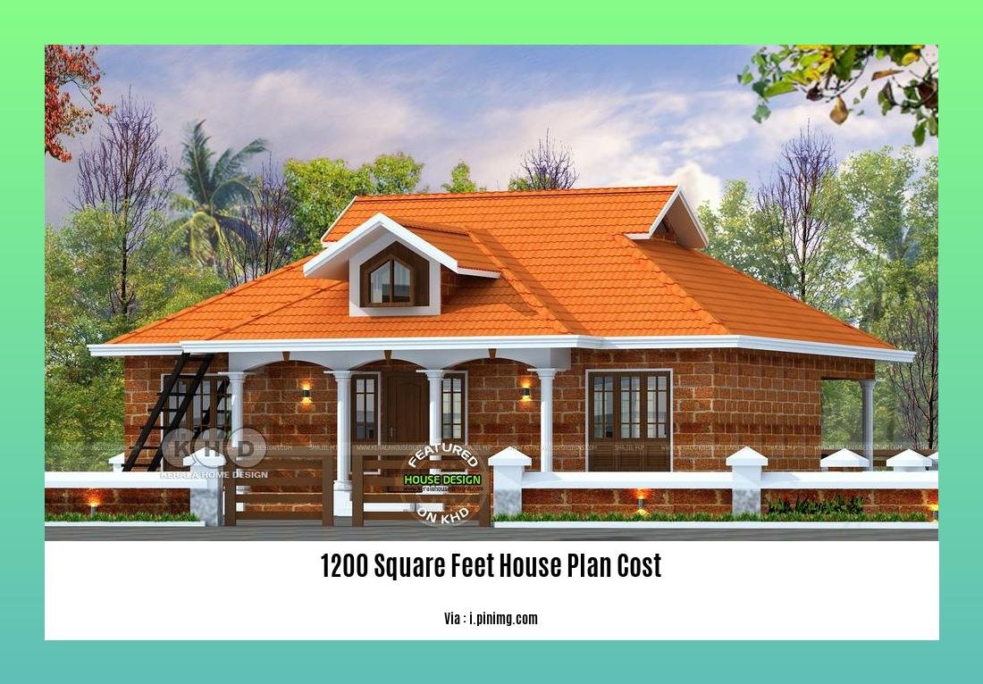 1200 square feet house plan cost