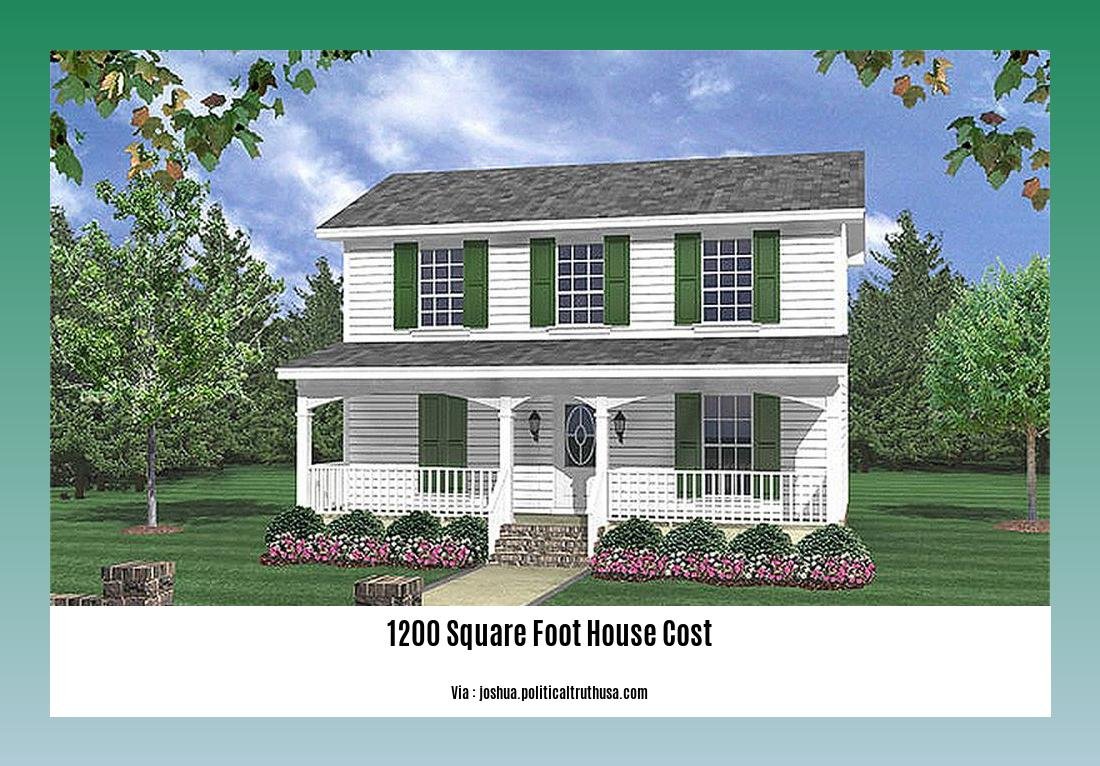 1200 square foot house cost
