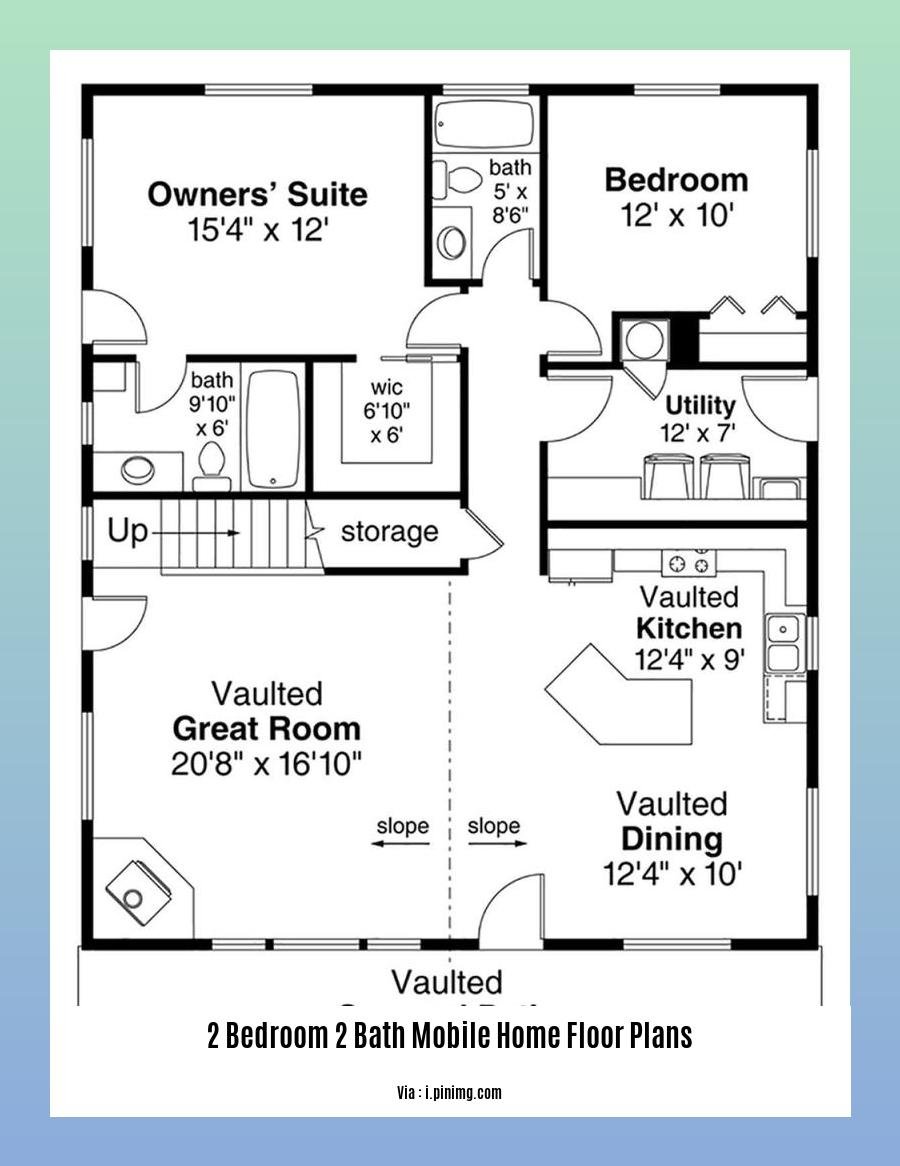 2 bedroom 2 bath mobile home floor plans