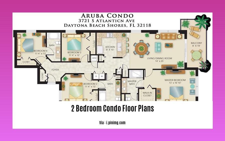 2 bedroom condo floor plans