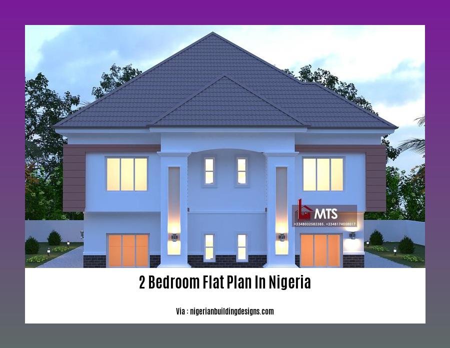 2 bedroom flat plan in nigeria
