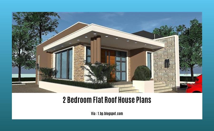 2 bedroom flat roof house plans