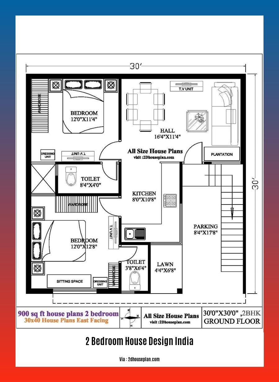 2 bedroom house design india