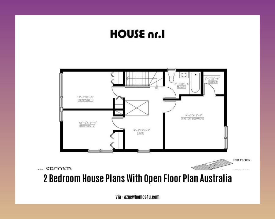 2 bedroom house plans with open floor plan australia