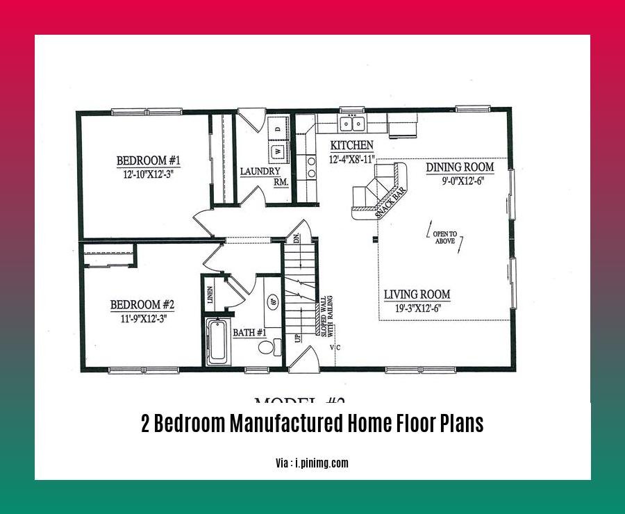 2 bedroom manufactured home floor plans