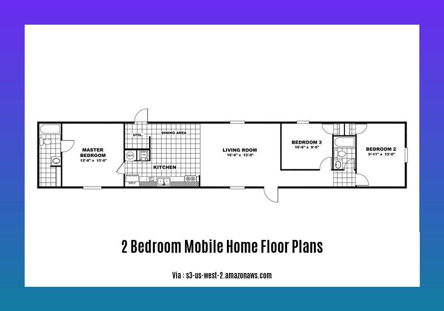 2 bedroom mobile home floor plans