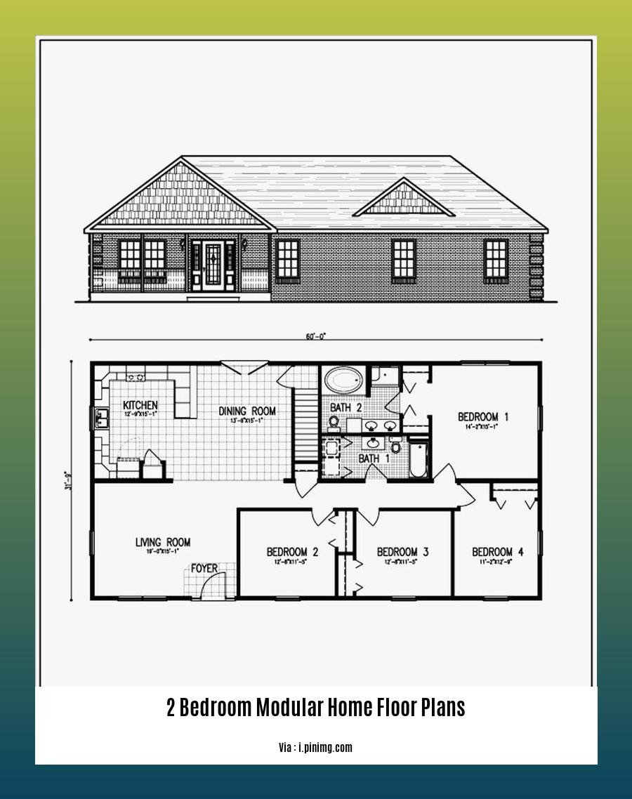 2 bedroom modular home floor plans