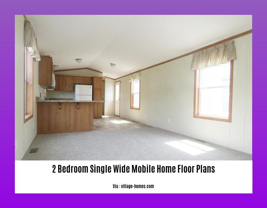 2 bedroom single wide mobile home floor plans