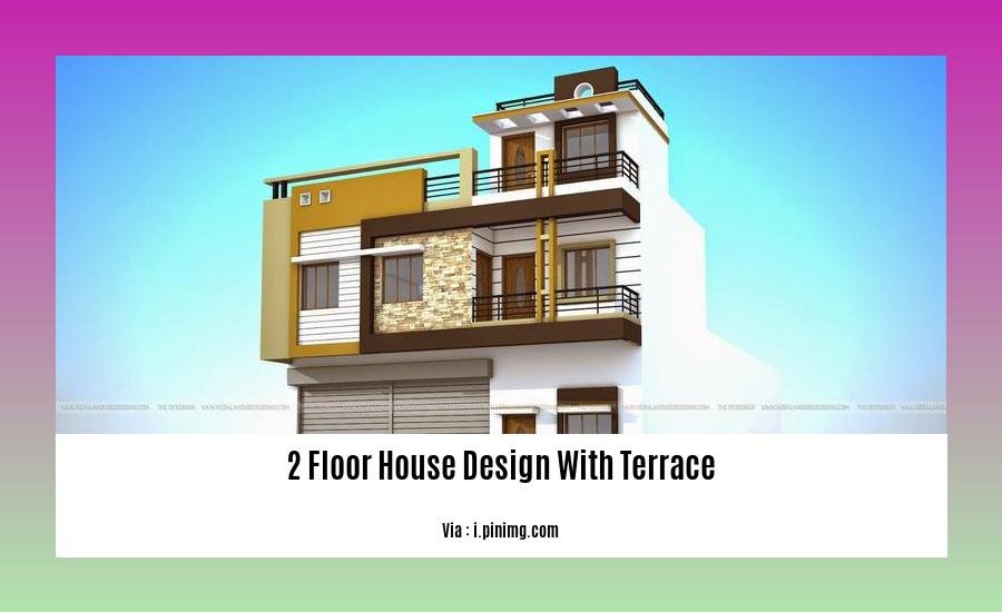 2 floor house design with terrace