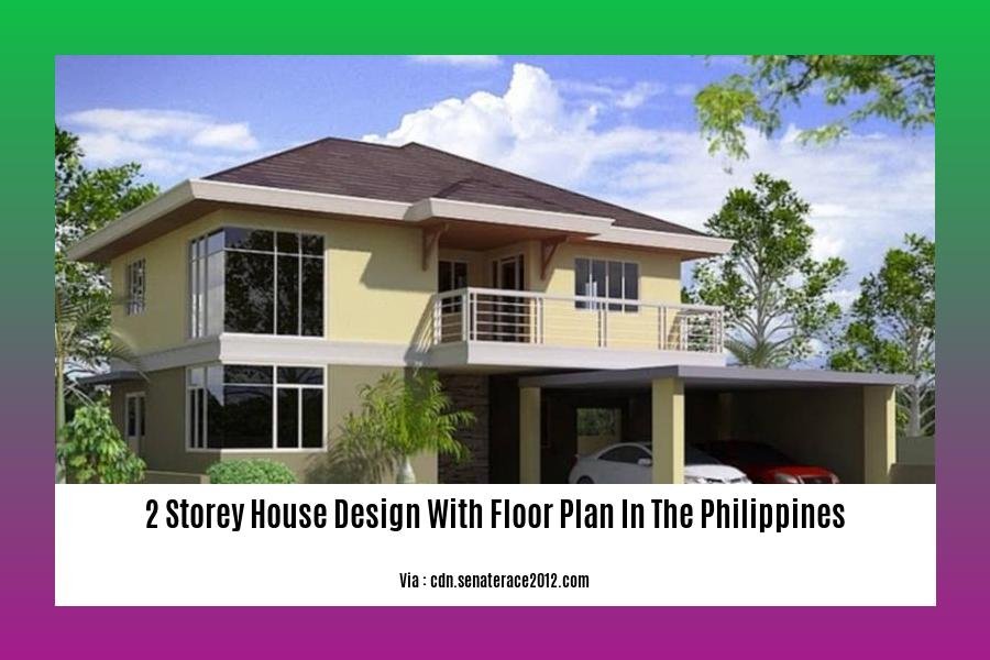 2 storey house design with floor plan in the philippines