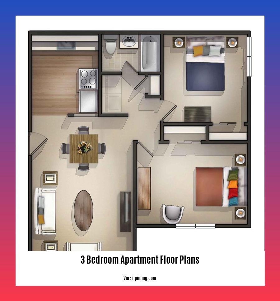 3 bedroom apartment floor plans