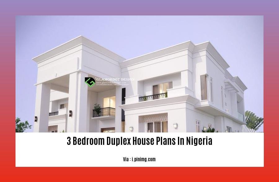 3 bedroom duplex house plans in nigeria