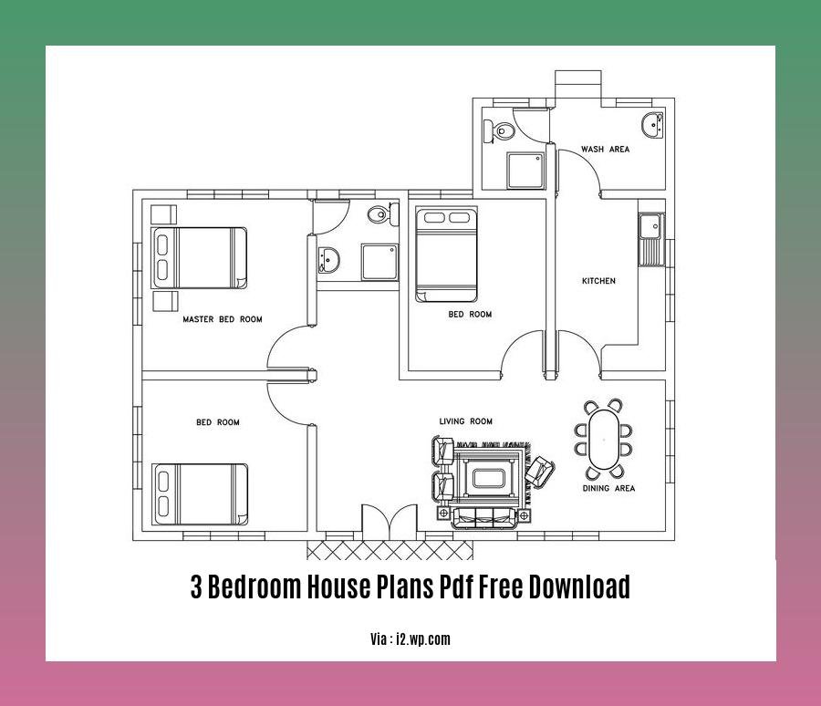 3 bedroom house plans pdf free download