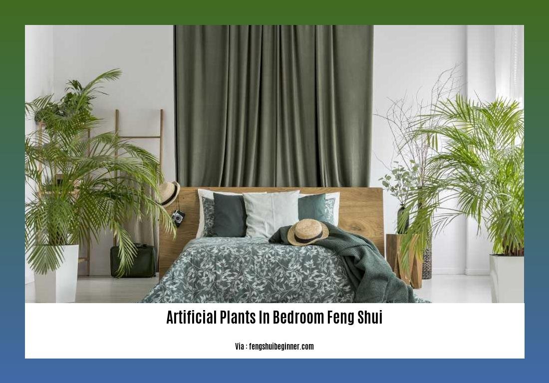 Artificial plants in bedroom Feng Shui