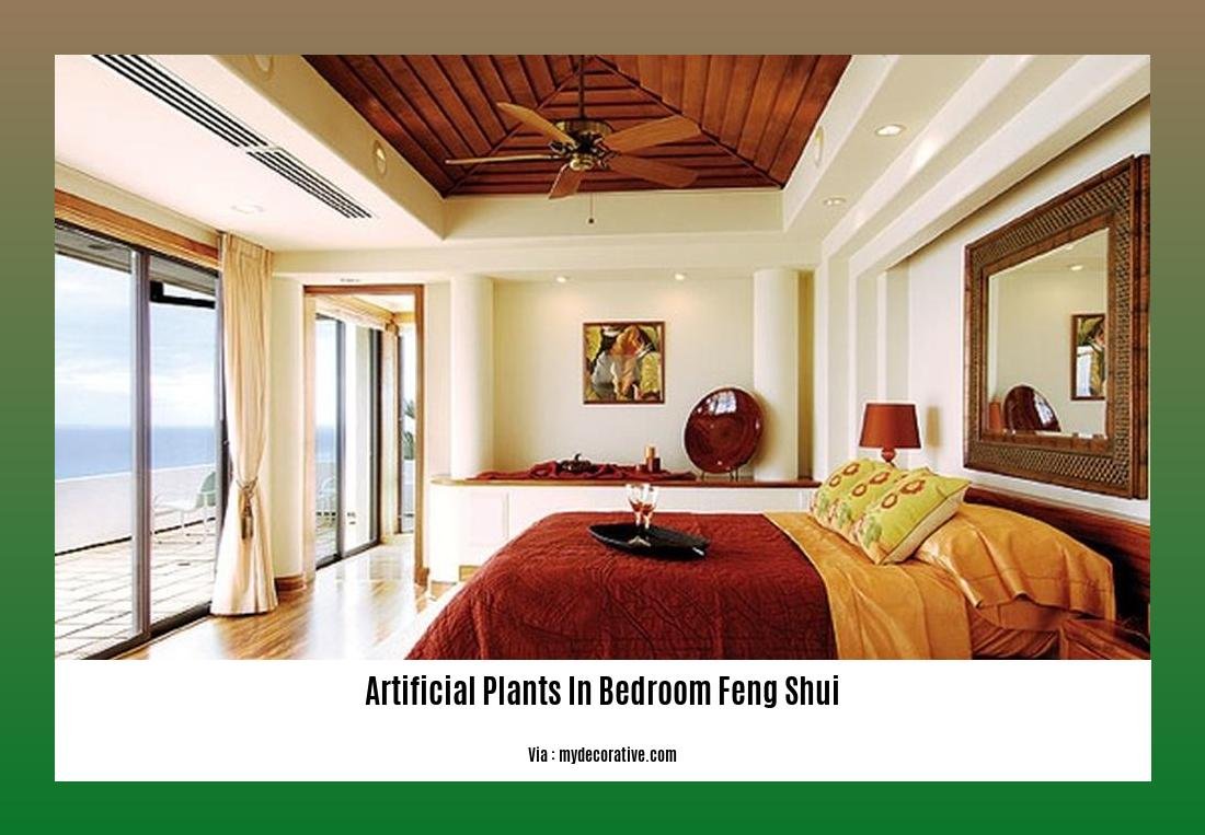 Artificial plants in bedroom Feng Shui