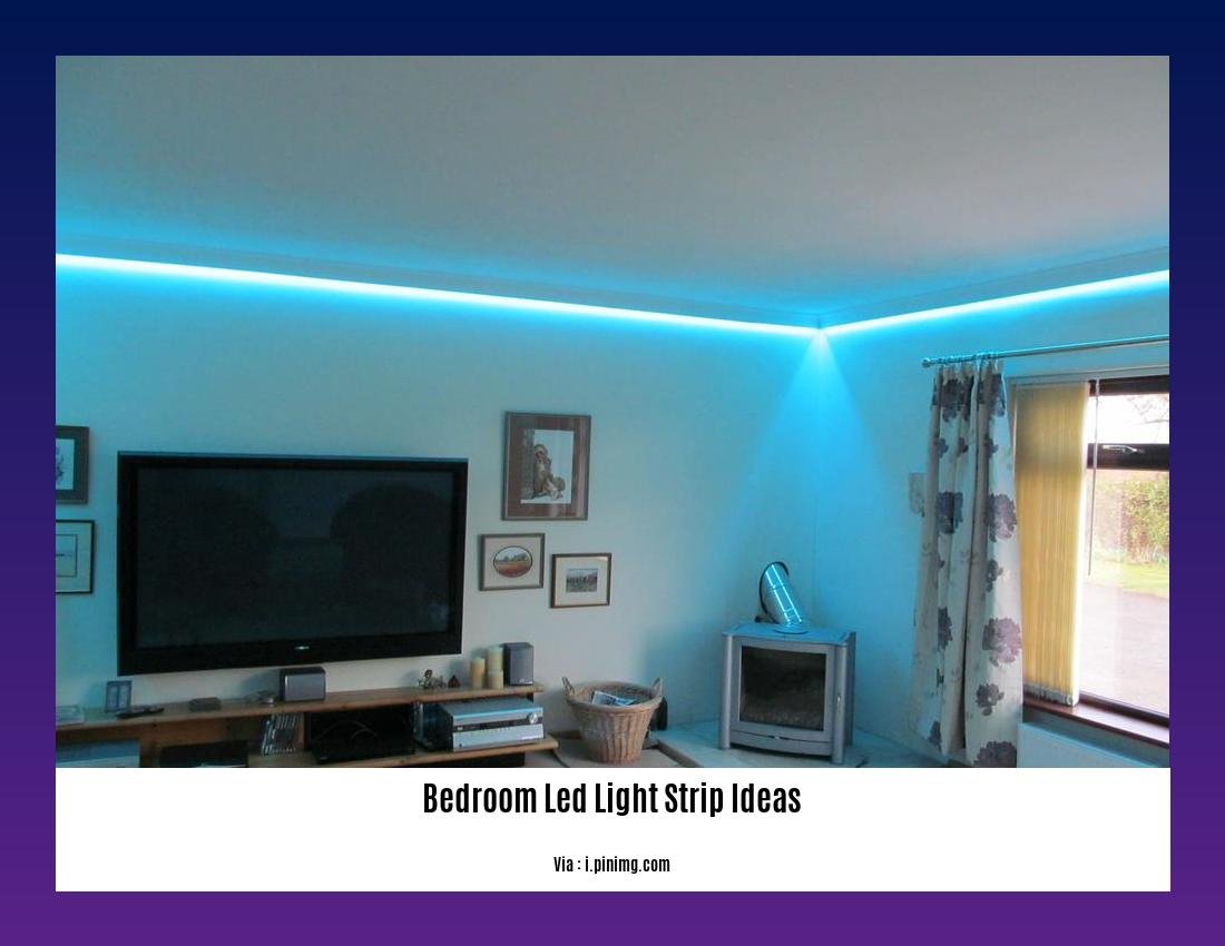 Bedroom LED light strip ideas