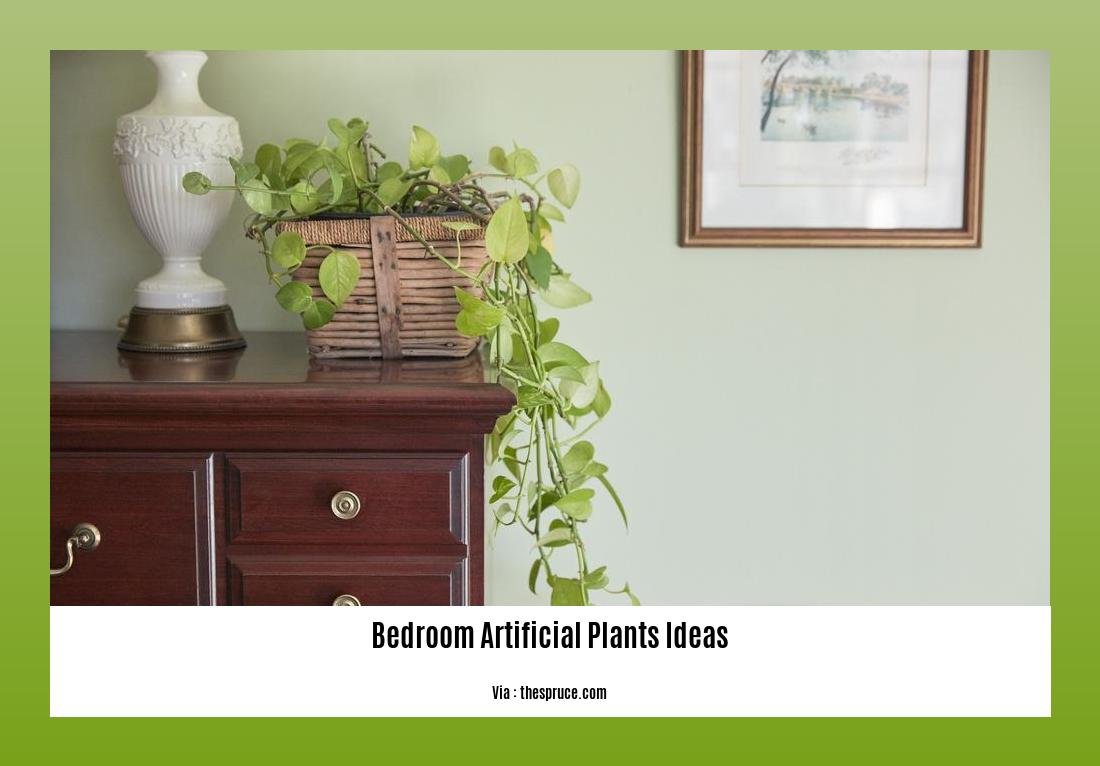 Bedroom artificial plants ideas