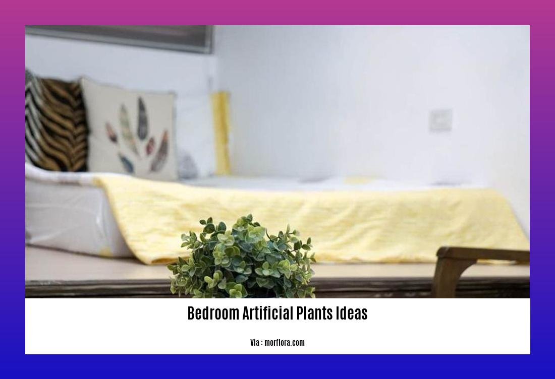 Bedroom artificial plants ideas