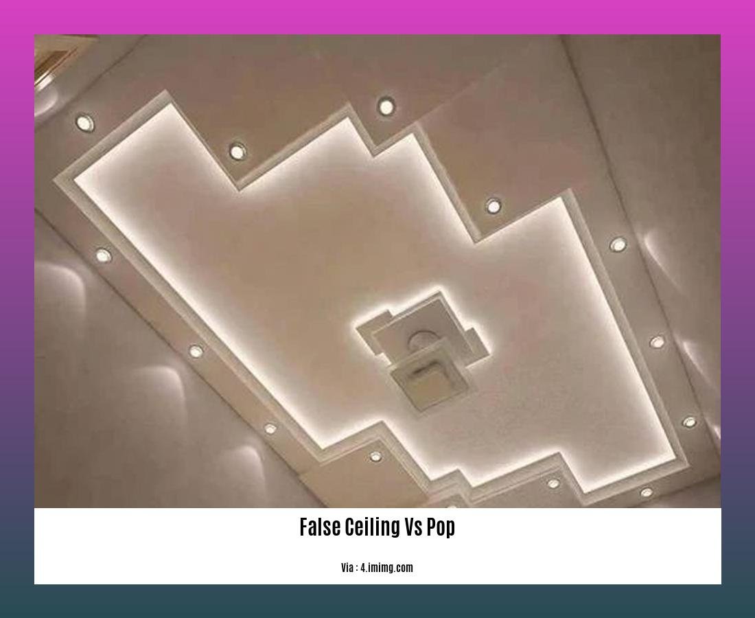 False ceiling vs pop