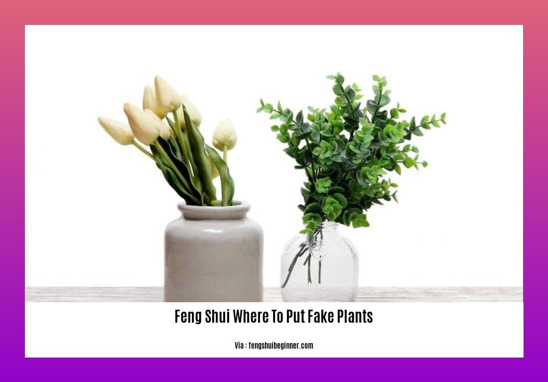 Feng Shui where to put fake plants