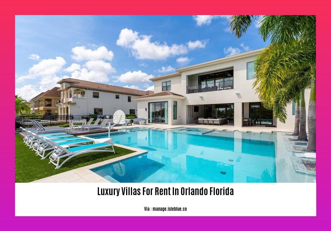 Luxury villas for rent in Orlando Florida