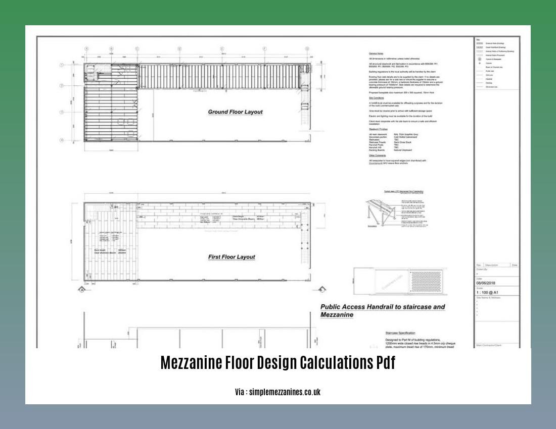 Mezzanine floor design calculations PDF