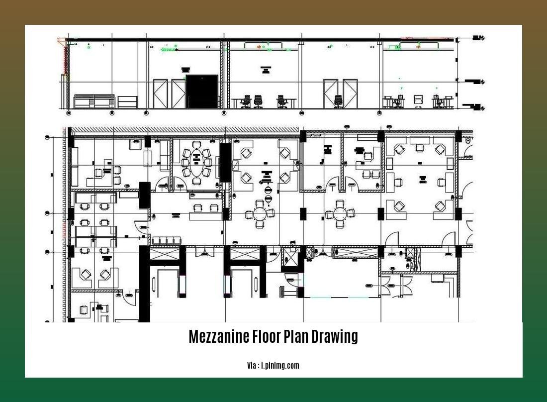 Mezzanine floor plan drawing