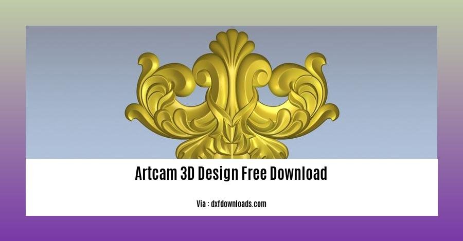 artcam 3d design free download