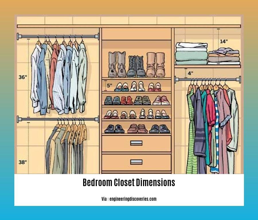 bedroom closet dimensions