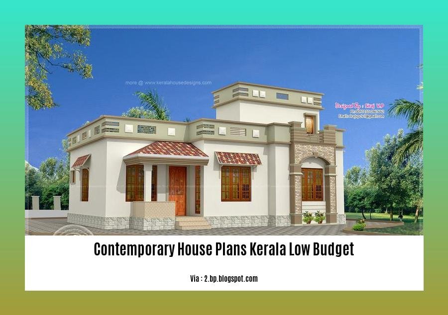 contemporary house plans kerala low budget