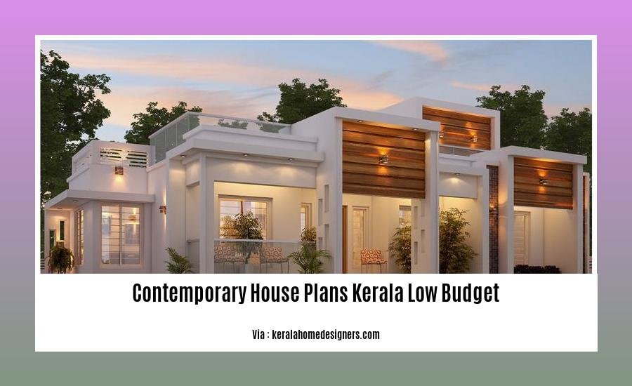 contemporary house plans kerala low budget