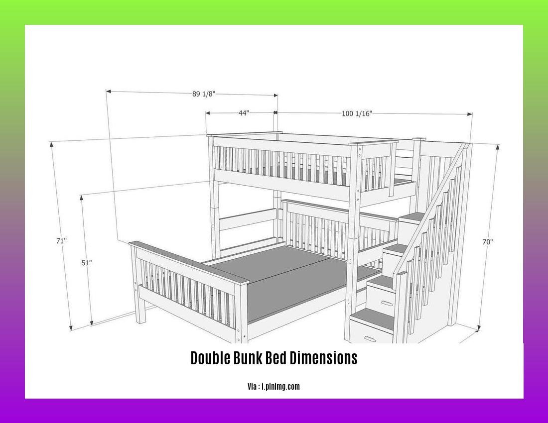 double bunk bed dimensions