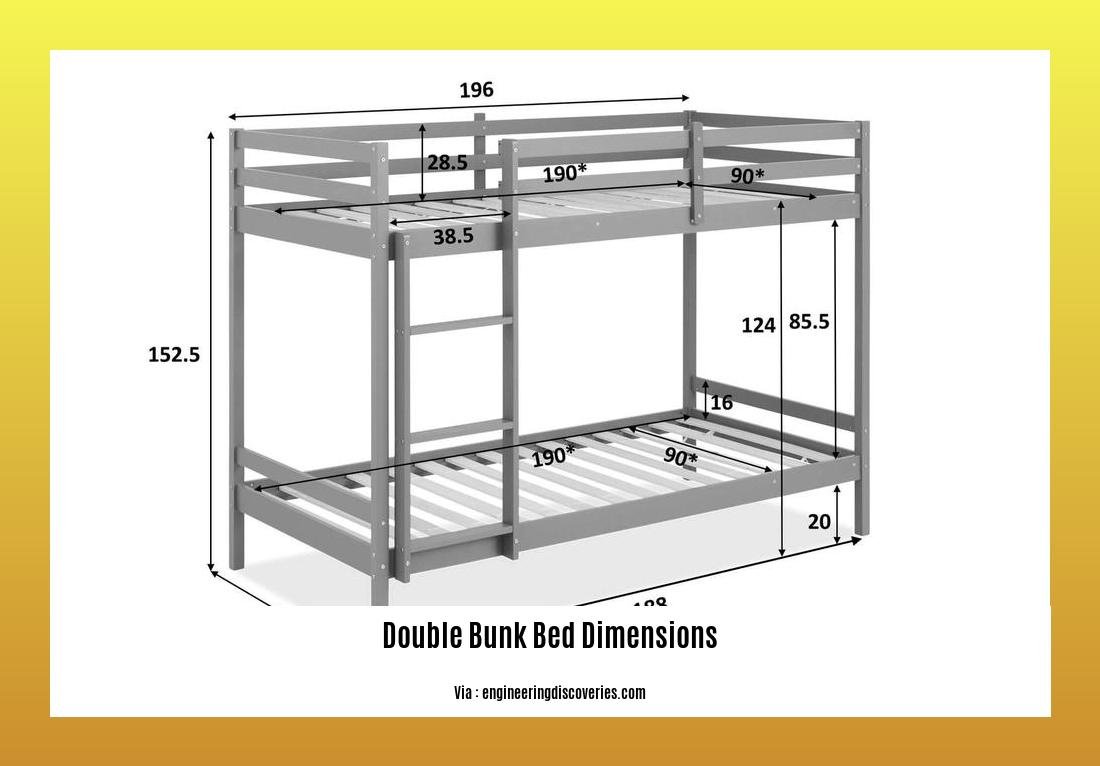 double bunk bed dimensions
