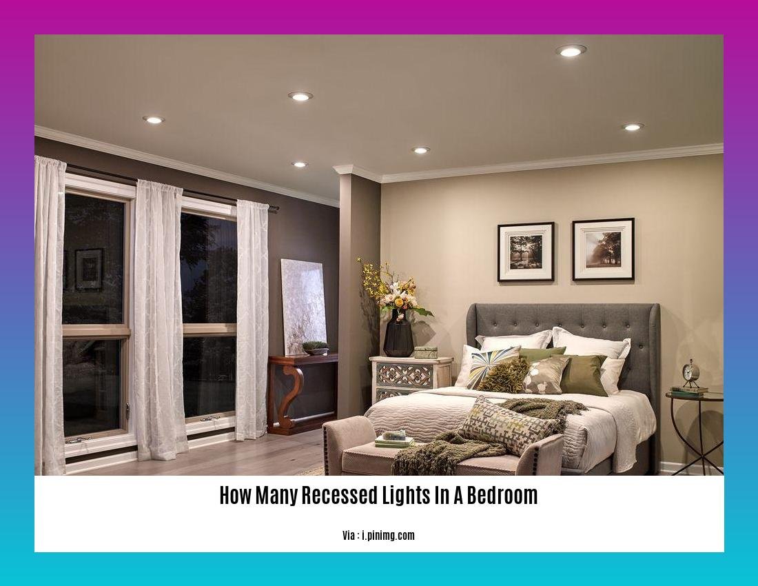 how many recessed lights in a bedroom