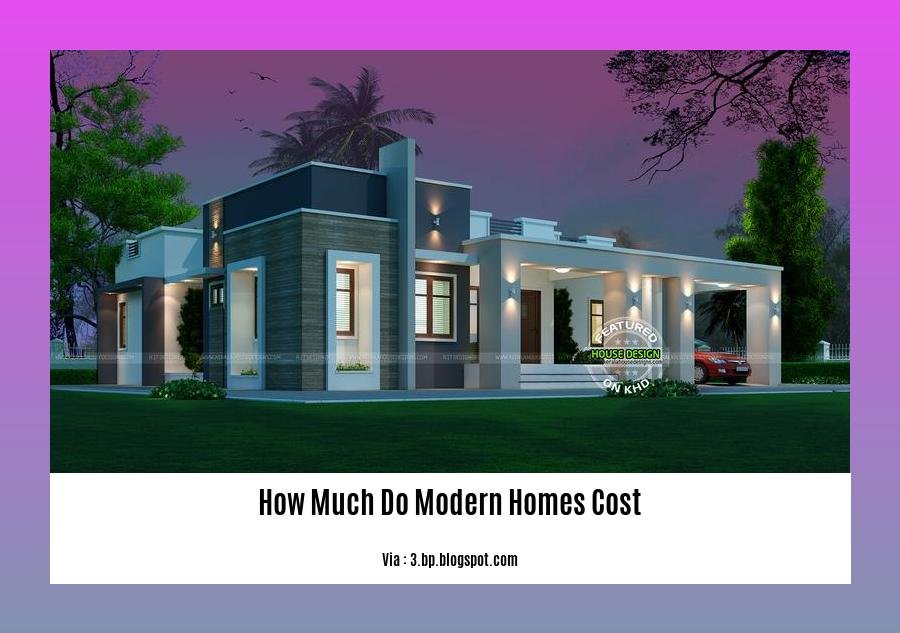 how much do modern homes cost