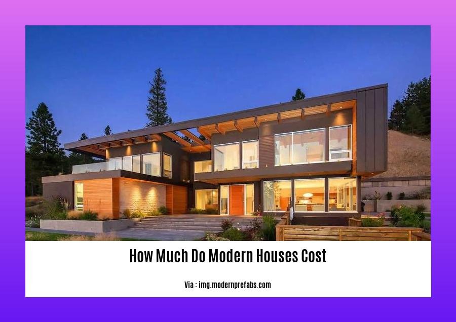 how much do modern houses cost
