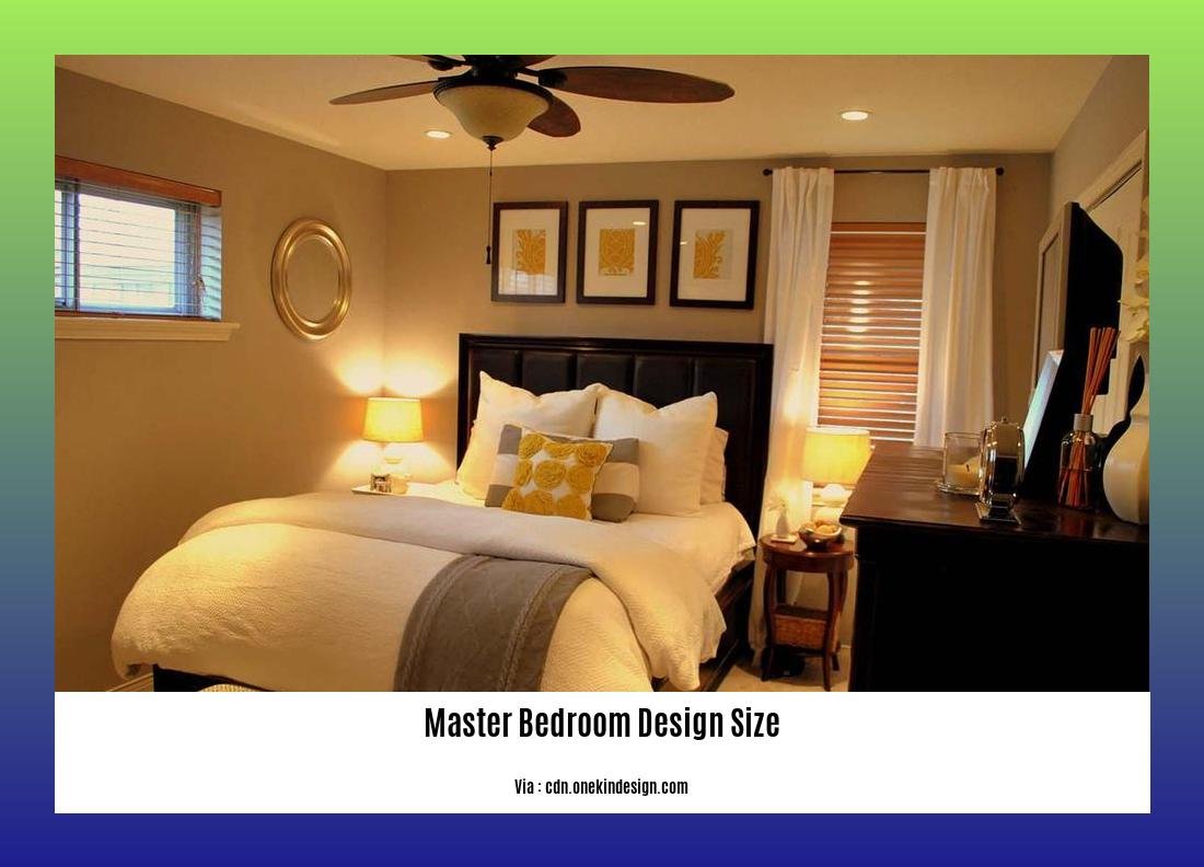 master bedroom design size