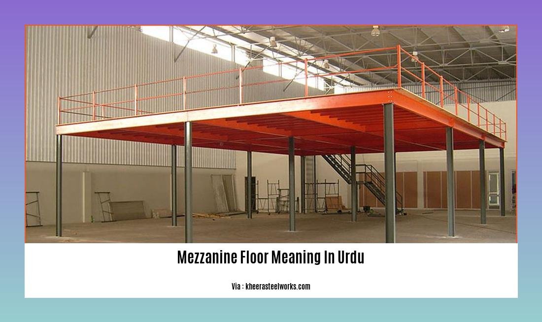 mezzanine floor meaning in urdu