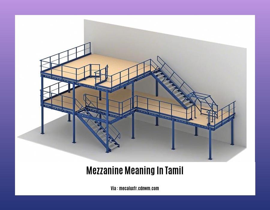 mezzanine meaning in tamil