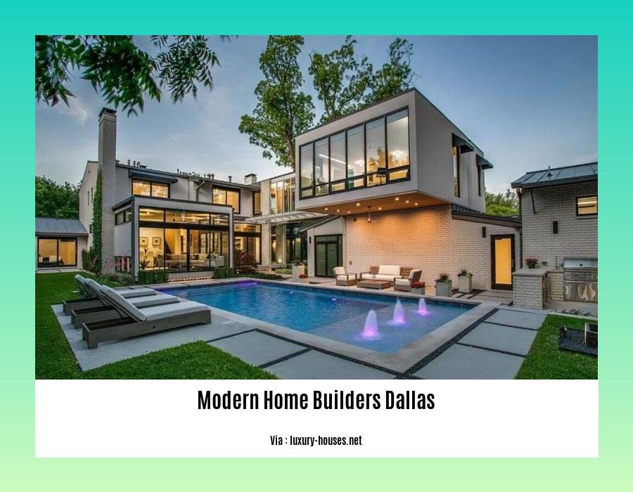 modern home builders dallas