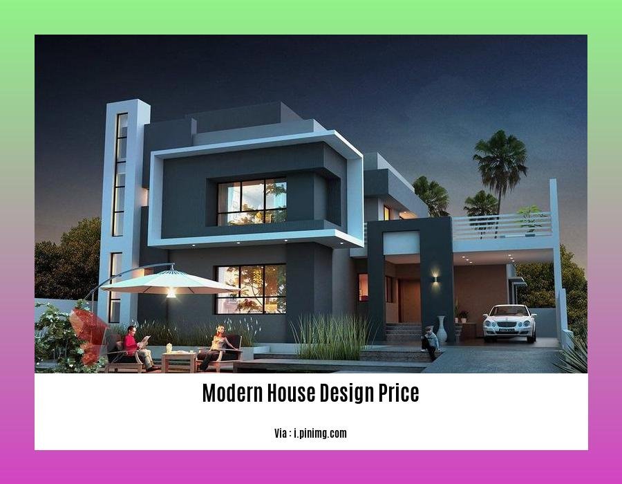 modern house design price